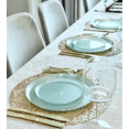 thumbnail image 3 of " OCCASIONS " 60 Plates Pack (30 Guests)-Wedding Party Disposable Plastic Plate Set -30 x 10'' Dinner + 30 x 7'' Salad & Dessert plates (Reef Aqua & Gold), 3 of 3