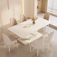 thumbnail image 3 of Conference Dining Tables Center Luxury Modern Dining Table Set 4 Chairs Floor Living Room Muebles Para El Hogar Home Furniture My Lux Decor Round, 3 of 6