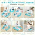 thumbnail image 4 of Costway 6 in 1 Baby Walker Adjustable Walker & Activity Center with Music 6-14 Months Green, 4 of 9