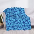 thumbnail image 3 of Uemuo Blue Maple Leaf Printed Throw Blanket for Couch, Fluffy Fuzzy Blankets for Bed, Sofa, Cozy Flannel Faux Fur Blanket-40"x30", 3 of 6