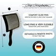 thumbnail image 5 of Chris Christensen Big K Dog Slicker Brush for Dogs (Goldendoodles, Labradoodles, Poodles), Groom Like a Professional, Fluff Detangle Style, Saves Time Energy, Black, Large, 5 of 6