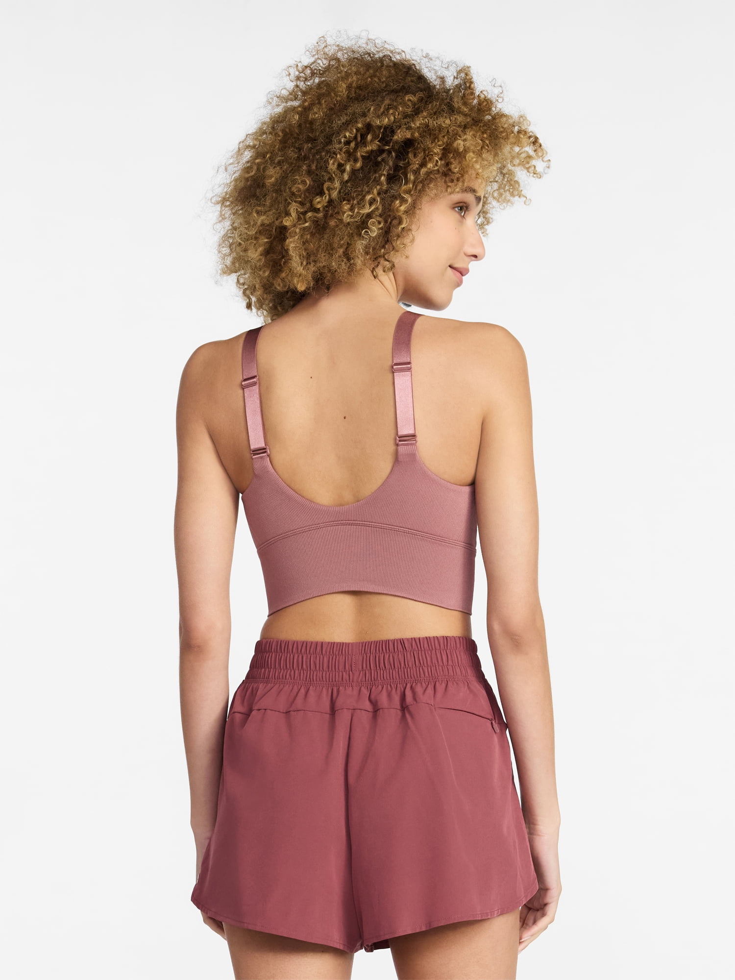 Avia Women's Low Support Longline Scoop Neck Sports Bra, Sizes S-XXXL
