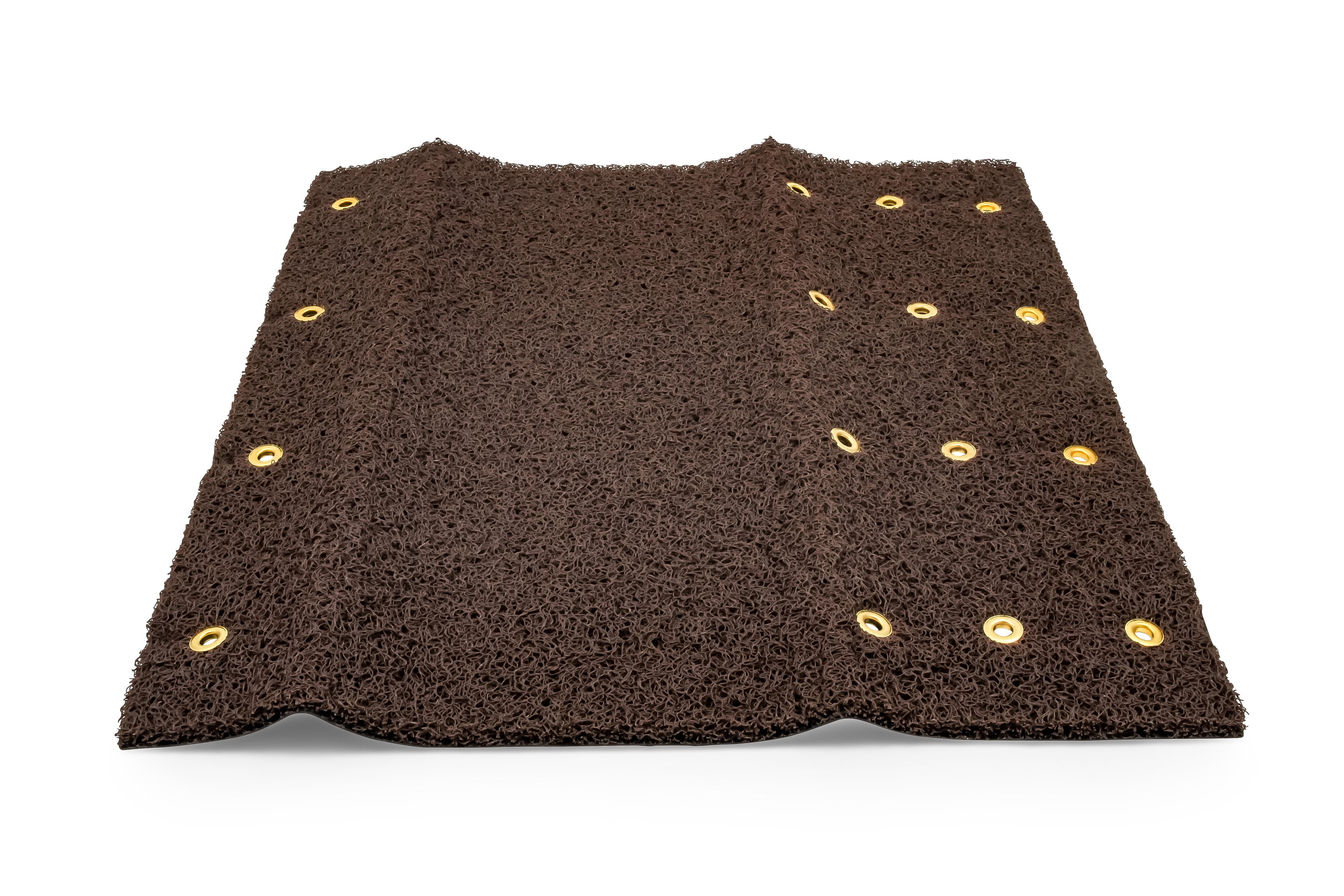Camco 42967 Premium Wrap Around RV Step Rug / Premium Scrub Rug, PVC Material (22" x 23"), Brown