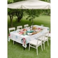 thumbnail image 3 of Easter Eggs Outdoor Tablecloth - 60x120 Inch Rectangle Dining Table Cover, Blue Floral Basket Leaves Rustic Botanical Waterproof Outdoor Table Cloth with Umbrella Hole & Zipper for Picnic/Patio/Party, 3 of 7