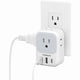 thumbnail image 1 of wonima44 USB Wall Charger, Wall Plug Adapter Outlet Extender, 3 Charger Block (1 USB C Port), Multi Charging Station for Cruise, Bathroom, Office, Dorm Essentials, 1 of 1