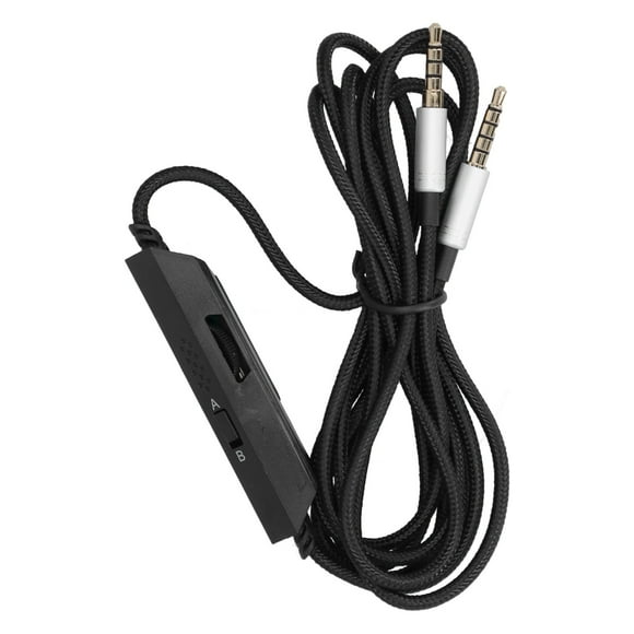 ZOUSSIQI Braid Wire Game Headphone Audio Cable Volume Microphone Control for Logitech Astro A10 A40 EL225#49908