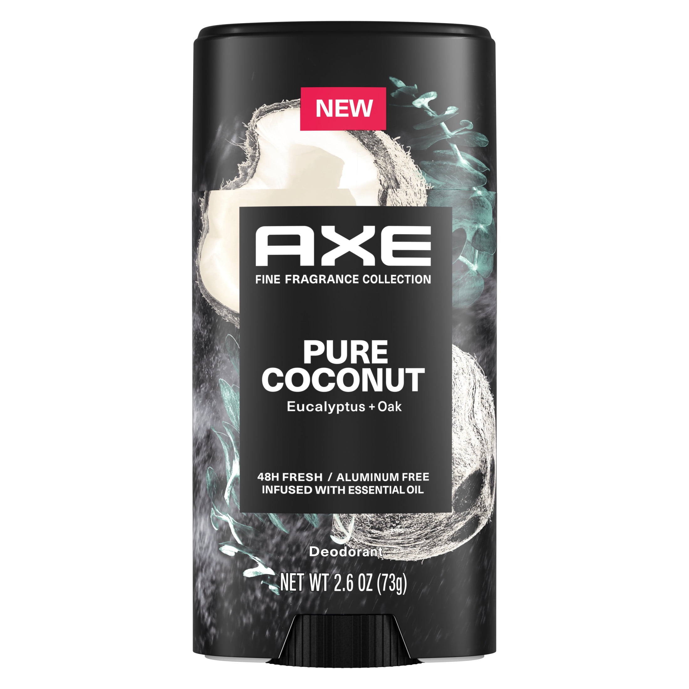 AXE Fine Fragrance Collection Aluminum Free Deodorant Stick for Men Pure Coconut, 2.6 oz
