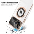 thumbnail image 2 of for Phone 13 Pro Max Case Magnetic Plating Case, 【Support for Magsafe】 Wide Lens Camera Protection Luxury Back Cover with Screen Protector Shockproof Electroplating Cover for Girls Women -White, 2 of 6