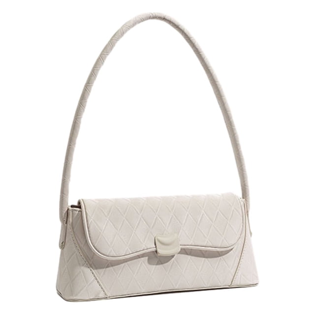 Bolso de Mano Qarigey de Pequeña Capacidad de Piel Sintética Color Beige