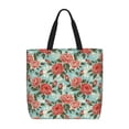 thumbnail image 1 of Disketp Rose Flowers Bolsa Tote de Lona para Mujer, Bolso de Hombro y Cruzado con Cierre de Cremallera, 1 of 7