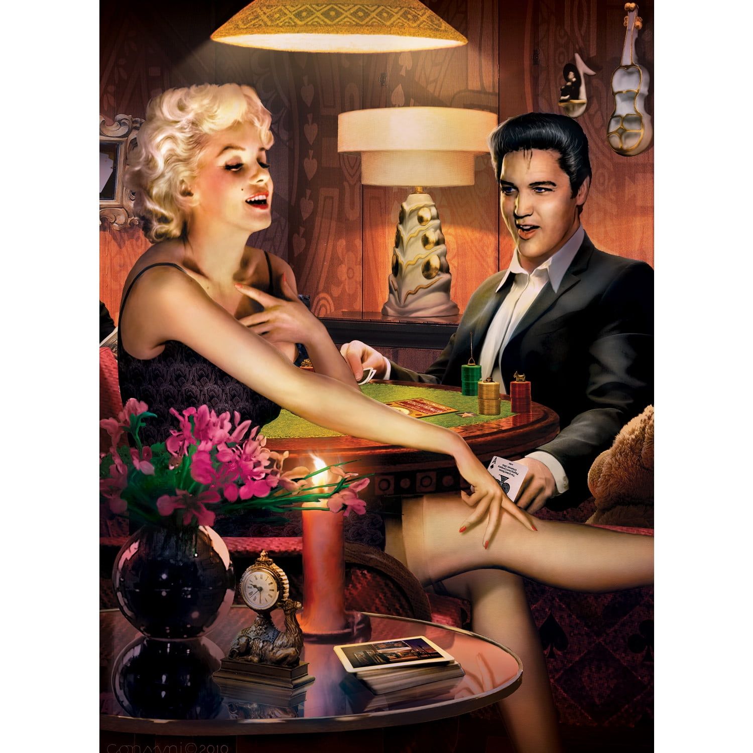 MasterPieces Legends Puzzle Bundle - 3-Pack 500 Piece Jigsaw Puzzles Featuring Elvis & Marilyn
