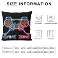 thumbnail image 6 of Acheng Pillow Cover Set of 2,Retro Gamer Label with Gamepad Printed Long Pillow Cases Protector with Zipper Decor Soft Covers Cushion for Beding,Couch,Sofa,Home Gift White, 6 of 6