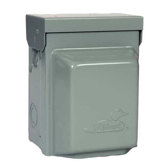 GE Industrial Steel Outdoor Electrical Receptacle Outlet - NEMA 3R - 7-1/8 in H, 5-3/16 in D