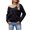 Black, variant on Women's Spring Autumn Knit Sweater Long Sleeve V Neck Heart Print Loose Knitwear