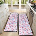 thumbnail image 4 of Kitchen Rugs Sets Of 2,Pioneer Flower Floral Print Pattern Anti Fatigue Kitchen Mat Rugs Non Slip Washable,Decorative Kitchen Floor Mats for Kitchen,Sink,Laundry,17"x47"+17"x47", 4 of 5