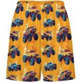 thumbnail image 3 of NICKSUN Shorts de Pyjama Amusants pour Hommes, Bas de Pyjama Courts Doux avec Poches, Camionnette Jaune, TG, 3 of 6