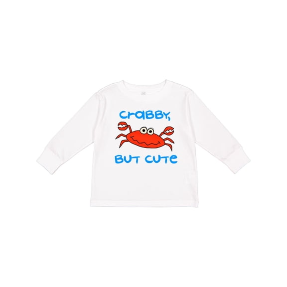 Inktastic Crabby but Cute Boys or Girls Long Sleeve Toddler T-Shirt