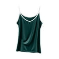 thumbnail image 2 of Tank Tops for Women Plus Size Sleeveless V-Neck Color Blocked Pullover Camisoles Green XL, 2 of 3