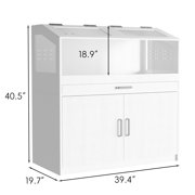 Reasea Multi-Purpose Small Animal Cage with Storage, Large Hamster & Guinea Pig Habitat, Easy View Acrylic Panels for Hamsters, Rabbits, Guinea Pigs, and Hedgehogs - White