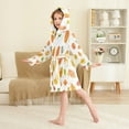 thumbnail image 4 of FORMRS Niños Bathrobe Unisex Hooded Robe Soft Plush Pajamas Sleepwear, Size 10-12T, Yellow Leaves, 4 of 7