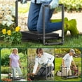 thumbnail image 6 of Garden Kneeler and Seat, 10.2" Wider Heavy Duty Thick Gardening Bench for Kneeling and Seat - Multifunctional Kneeler Bench, Gardening Gifts for Women, Seniors Grandparents, Black, 6 of 7