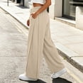 thumbnail image 7 of Womens Wide Leg Sweatpants High Waisted Barrel Drawstring Joggers Athletic Summer Fall Workout Pants with Pockets, 7 of 7