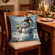 thumbnail image 5 of CaiYueKe Christmas Snowman Pillow Cover, Linen Cushion Case with Holiday Print, Soft Decorative Sofa Bed Pillowcase for Winter Home Decor, Festive Holiday Living Room Accessory, 5 of 7