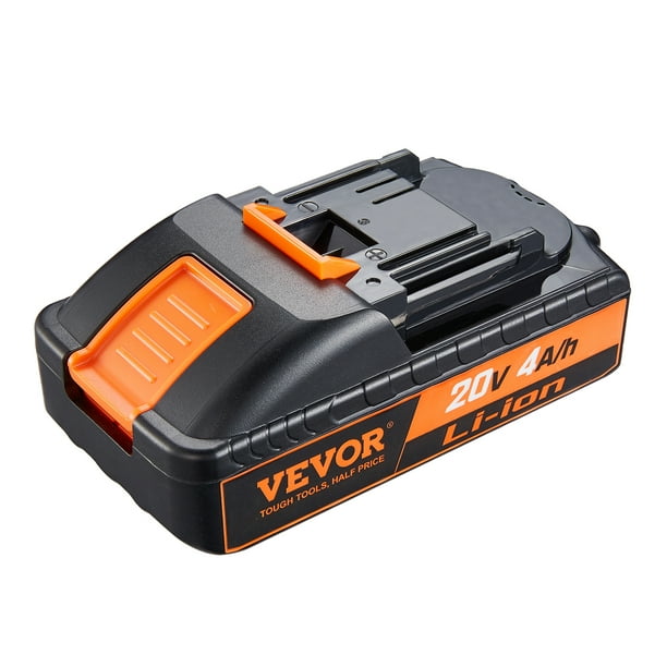 VEVOR Batería de iones de litio de 20 V 4,0 Ah – Batería de repuesto de alta capacidad para baterías de herramientas electricas, compatible con herramientas electricas inalámbricas de 20 V