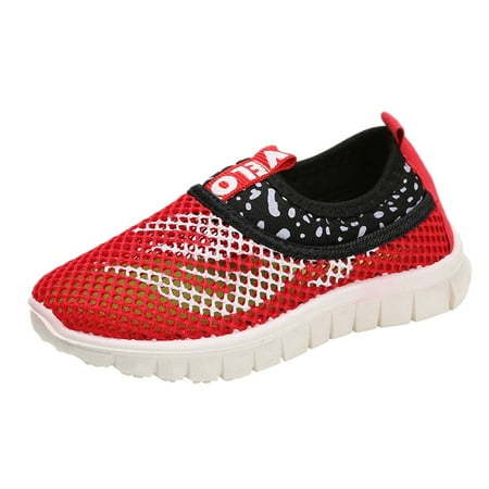 

Kids Mesh Fire Print Sport Run Sneakers Casual Shoes