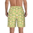 thumbnail image 3 of KLL Cartoon Fox 2 Men's Casual Summer Beach Shorts Hawaiian Shorts with Pockets-Medium, 3 of 5