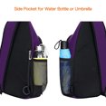 thumbnail image 7 of Mosiso Sling Backpack, Multipurpose Crossbody Shoulder Bag with Front Buckle Pouch&Reflective Strip For Hiking,Travel,For Women Men,Purple, 7 of 7