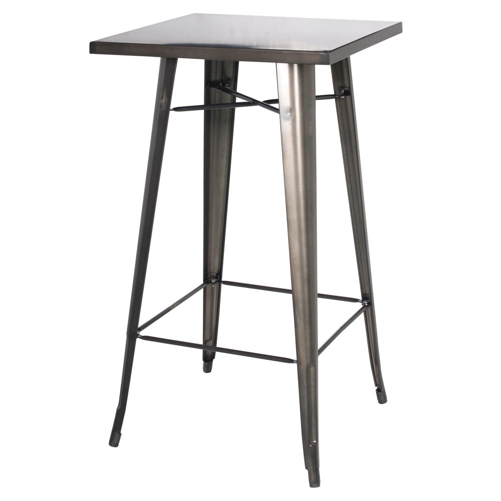 Metropolis Metal Bar Table, Gunmetal