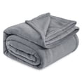 thumbnail image 1 of Manta de cama, forro polar, tamaño king, gris, 274 x 229 cm, suave felpa, 1 of 7