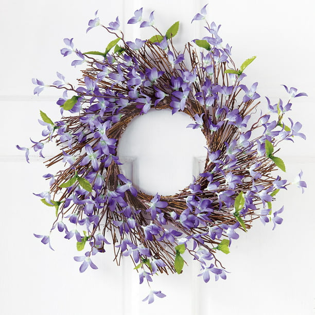 Purple flower wreaths
