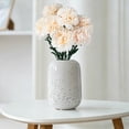 thumbnail image 6 of Beige Faux Carnation Stem Bunch, 7 Head Artificial Flowers for Wedding Table and Home Vase, 6 of 6