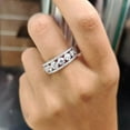 thumbnail image 5 of 2.50Ct Round Cut Lab Created Diamond Half Eternity Wedding Band Ring 14K White Gold Plated, 5 of 5