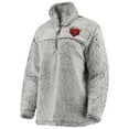 thumbnail image 2 of Women's Gray Chicago Bears Sherpa Quarter-Zip Pullover Jacket, 2 of 5