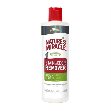 Nature’s Miracle Stain And Odor Remover Dog 16 Ounces, Odor Control Formula, Pour