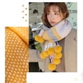 thumbnail image 3 of Bangcool Foulard d'Hiver Mignonne Mode à Pompon Foulard Décorative à Pompons Châle Chaud pour Femmes, 3 of 10