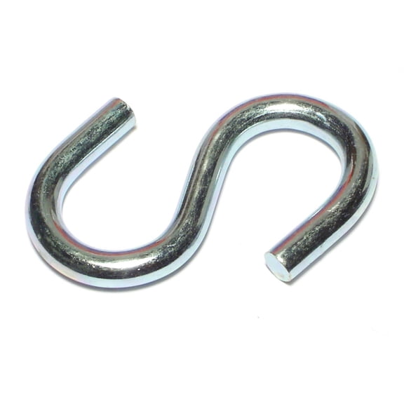 5/16" x 7/8" x 3" Zinc Plated Steel Open S Hooks SHS-077