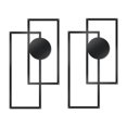 thumbnail image 1 of Decoración de pared de metal OYEFLY, decoración geométrica moderna, color negro, 2 unidades, 1 of 8