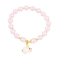 thumbnail image 4 of Pulsera de cuentas, hermosa joyería de hebra, pulsera de vidrio redonda, dijes, brazalete para Rosado, 4 of 9