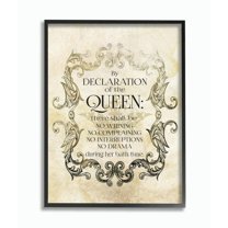 Stupell IndustriesBy Declaration Of The Queen Textual Bath Art Framed Wall Art by Melody Hogan