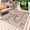 Grey, variant on Sage Green Flower Outdoor Rug 3x5 Ft - Reversible Patio Rug Outdoor Camping Rugs, Vintage Country Rose Leaf Floral Washable Indoor Outdoor Area Rugs, Non-Slip Outdoor Carpet Runner for Deck/Porch