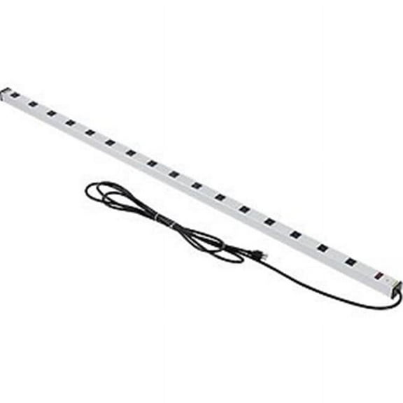 72 in. 16 Outlet Aluminum Power Strip with 15 ft. Cord