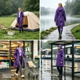 thumbnail image 3 of Women's Waterproof Rain Jacket Hooded Windproof Loose Fit Coat with Pockets Outdoor Hiking Jacket Raincoat for Women Spring Fall Windbreaker | CSEONE,Gray L, 3 of 9