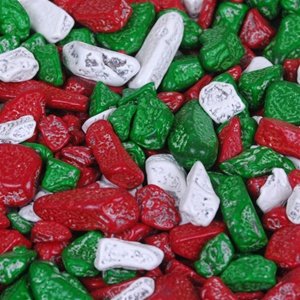 FirstChoiceCandy Christmas Mix Chocolate Rocks Candy Nuggets 2 Pound Resealable Pouch Bag 