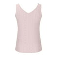 thumbnail image 4 of QUINDOS Tank Tops for Women Plus Size Summer Pink Exercise Fashion Sleeveless Color V-Neck Blouse Womens Camisoles, 4 of 7