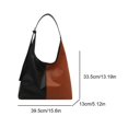 thumbnail image 2 of Bolso Hombro Femenina Cuerpo Cruzado Elegante Suave Mujeres PU Cuero Gran Capacidad Poscadia Color Lady Daily Carters, 2 of 9