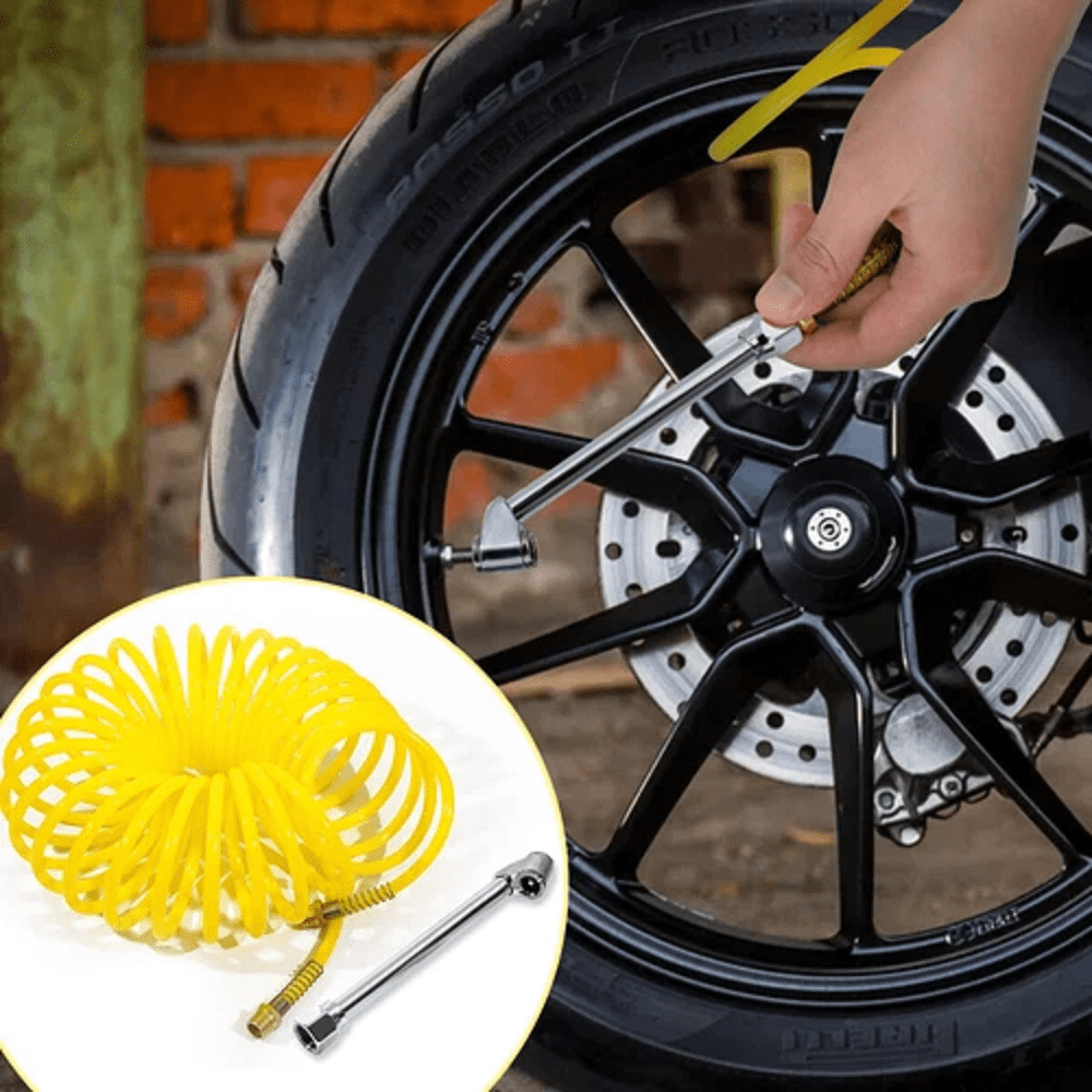 20pcs Air Compressor Accessory Kit 25Ft Recoil Hose Gun Nozzles Set 1/4" NPT New